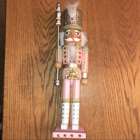 Accents Sequined Pink And Gold Nutcracker 15 High So Sparkly And Cool
